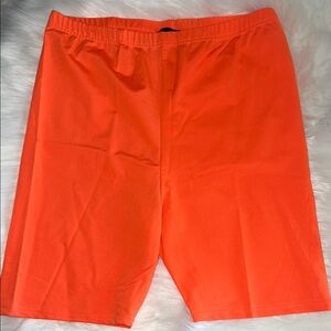 PRETTYLITTLE THING Orange Biker Shorts